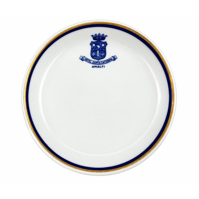Mid 20th Century Vintage Hotel Santa Caterina Amalfi White Porcelain Dish For Sale - Image 5 of 9