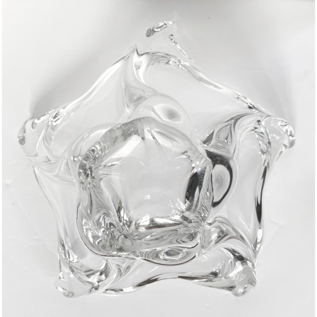 Daum, France, Large 15" Diameter Mid Century Modern Sculptural Art Glass Bowl C1950 For Sale - Image 10 of 11