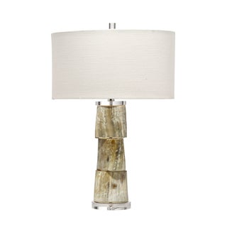 Stag Table Lamp, Cream Stacked Horn For Sale