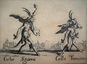Jacques Callot, Cicho Sgarra: Collo Francisco, 1622, Original Etching