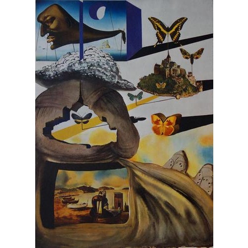 Salvador Dalí, Normandy, SNCF Butterfly Suite, Original Lithograph For Sale - Image 5 of 7