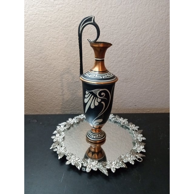 Metal Gorgeous Hand-Made Greek Copper Pitcher or Ewer. For Sale - Image 7 of 7