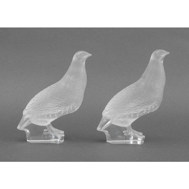 Late 20th Century Lalique Crystal "Perdix" Sculptures, 4 For Sale - Image 5 of 15