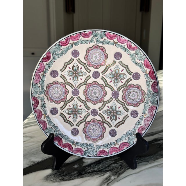 Vintage Chinoiserie Decorative Plate For Sale - Image 16 of 17
