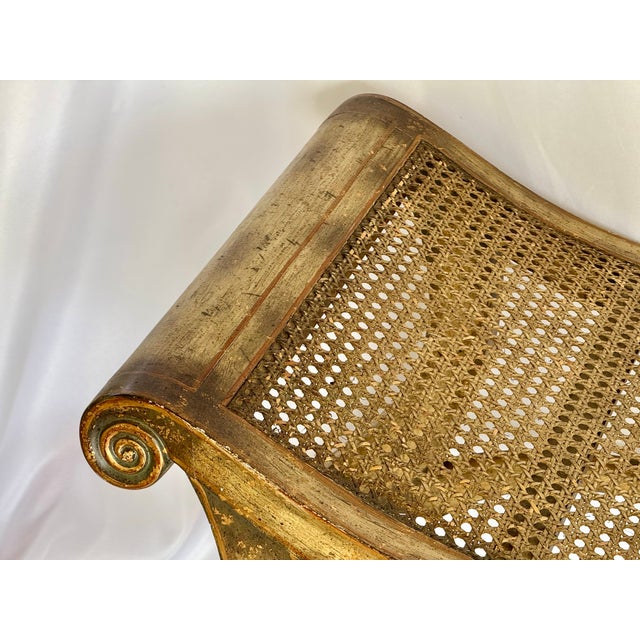 Wood 1970’s Sarreid LTD Neoclassical Painted Bench For Sale - Image 7 of 16