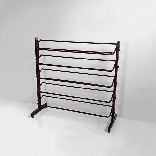 Industrial Italian Industrial Floor-Standing Metal Bottle Rack, 1990s For Sale - Image 3 of 13
