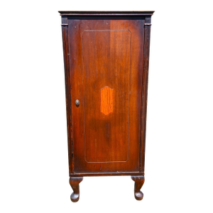 Antique Mahogany Sheet Music Cabinet Stradivara 1930s Era