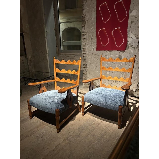 Armchairs and Coffee Table by Paolo Buffa, 1950, Set of 3, in Flawless conditions. Designed 1950 to 1959 This piece has an...