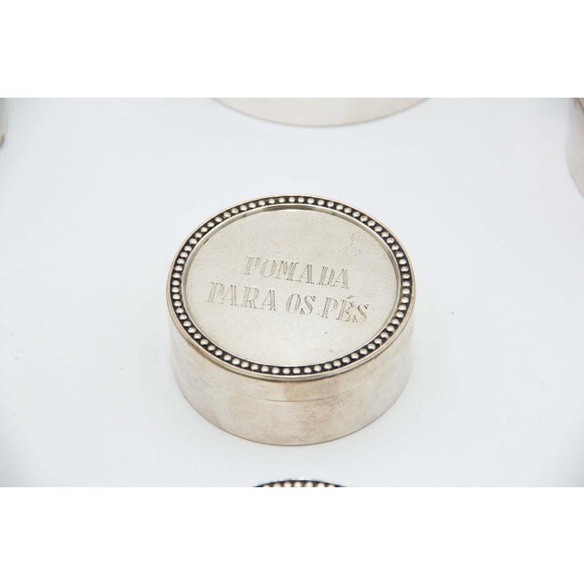 Plain Silver Toilet Set, Set of 7 For Sale - Image 5 of 8
