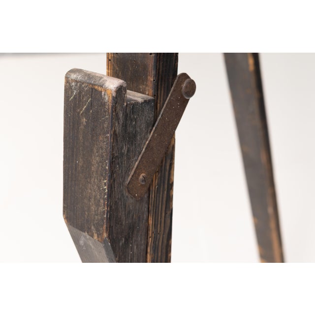 Wood Large Antique Pine Easel, 1880 For Sale - Image 7 of 8