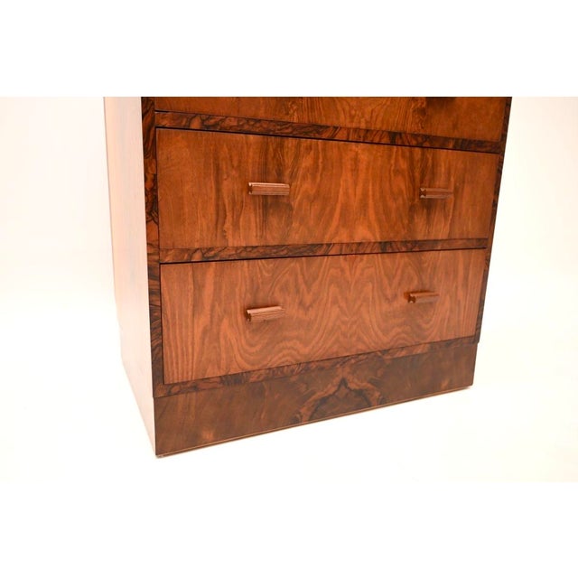 Art Deco Burr Walnut Chest of Drawers, 1930 For Sale - Image 10 of 11