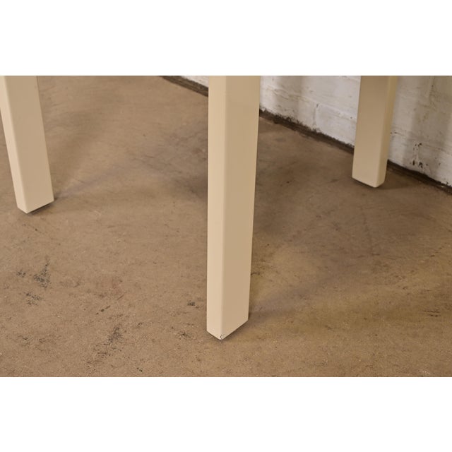 Italian Modern Cream Lacquered High Back Dining Chairs, Set of Four For Sale - Image 11 of 15