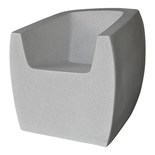 Cast Resin 'Van Dyke' Chair, White Stone Finish by Zachary A. Design