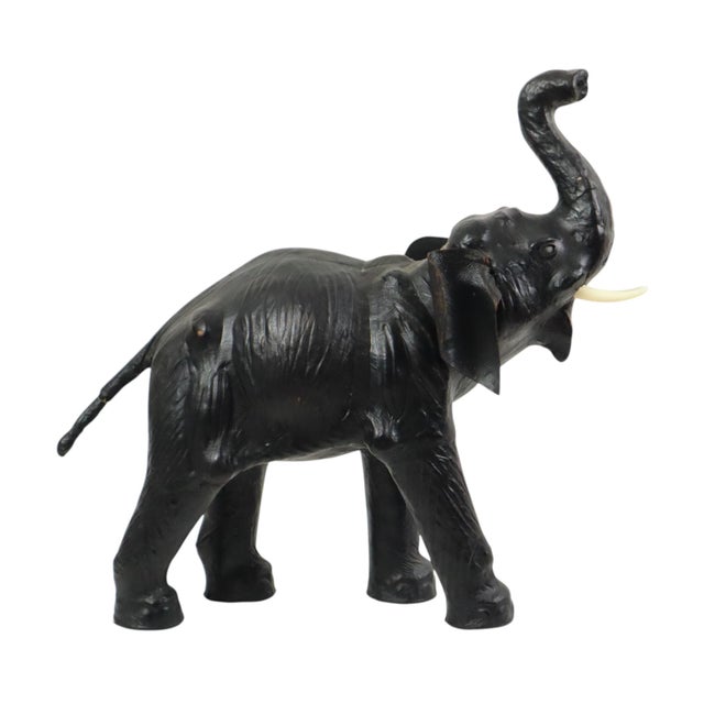 Large Vintage Leather Elephant in the style of Omersa, 1970s For Sale - Image 13 of 13