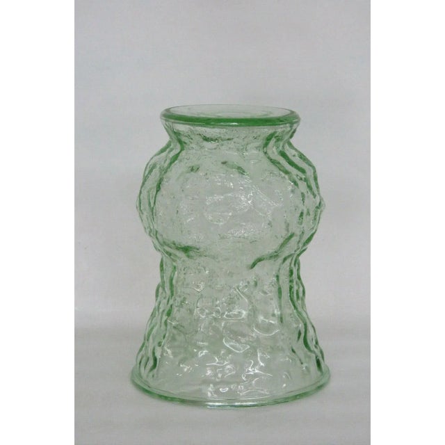Green Hoosier Glass Co Green Depression Glass Pebble Rippled Vase For Sale - Image 8 of 11