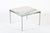 This vintage mid century modern square white marble side table or coffee table designed by Florence Knoll is circa 1960....