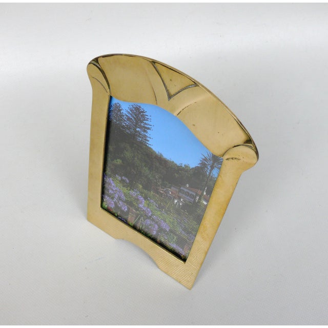 German Art Nouveau Picture Frame in Brass, 1890s For Sale - Image 6 of 17