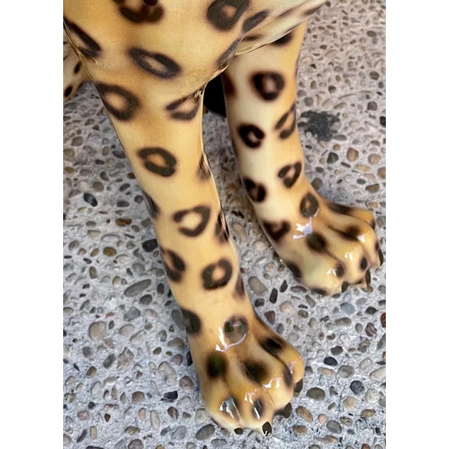 Ceramic Leopard Statue For Sale - Image 11 of 12