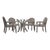 Dining Table and 4 Chairs in the Style of Milo Baughman For Sale