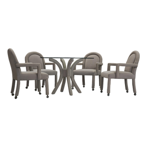 Dining Table and 4 Chairs in the Style of Milo Baughman