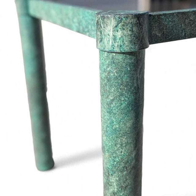 Postmodern Sculptural Metal and Smoked Glass Side Table, 1980s For Sale - Image 11 of 17