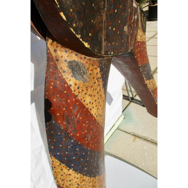 Mask Headdress African Kurumba Adone Antelope Large 6ft.4 In For Sale - Image 9 of 10