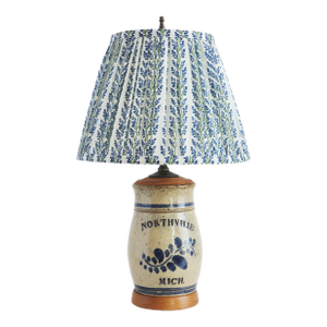 Vintage Stoneware Crock Table Lamp
