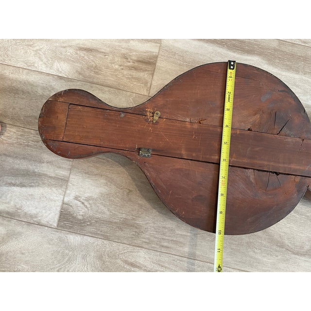 Antique Victorian Mahogany Banjo Barometer, 19th Century English Wheel Barometer With Shell Inlay, Large 38 Inch Weather Station For Sale - Image 11 of 12