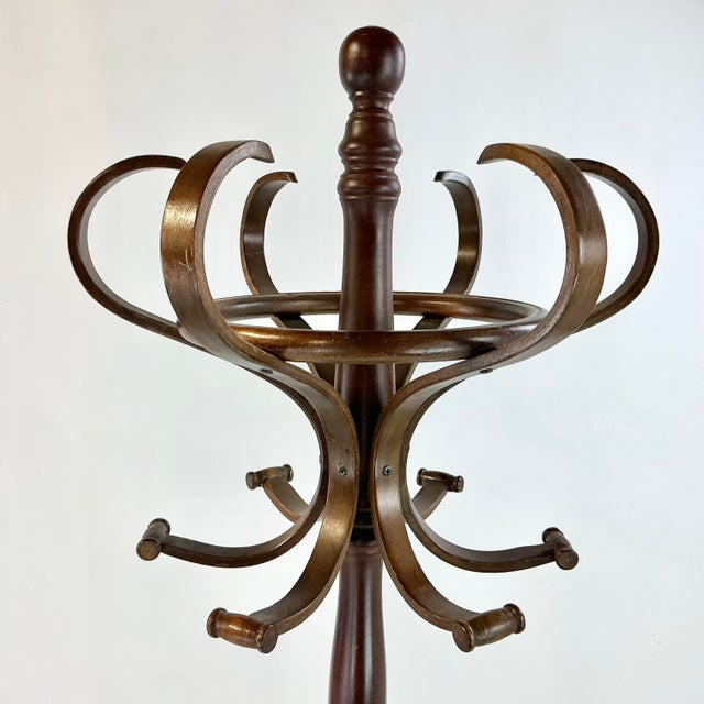 Mid 20th Century Mid 20th Century Boho Chic Victorian Thonet Style Bentwood Umbrella, Coat & Hat Rack Tree Stand. For Sale - Image 5 of 9