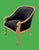 Mid 20th Century French Empire Style Bergère Chair With New Midnight Blue Velvet Upholstery For Sale - Image 9 of 10