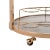 2020s 3 Tier Round Bar Cart And Wine Rack in Gold & Tinted Glass For Sale - Image 5 of 7