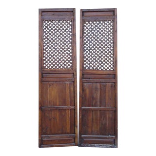 Chinese Pattern Wall Panels - A Pair For Sale