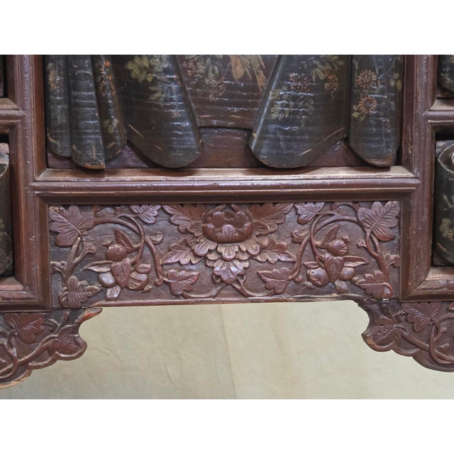 Antique Chinese Qing Dynasty Lacquer Side Table With Birds and Flowers For Sale - Image 11 of 17