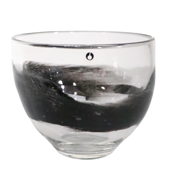 Mid Century Art Glass Bowl by Eva Englund for Pukeberg Made in Sweden 1950/1960's For Sale - Image 12 of 12