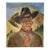 1930's Cowboy Portrait Painting on Canvas For Sale