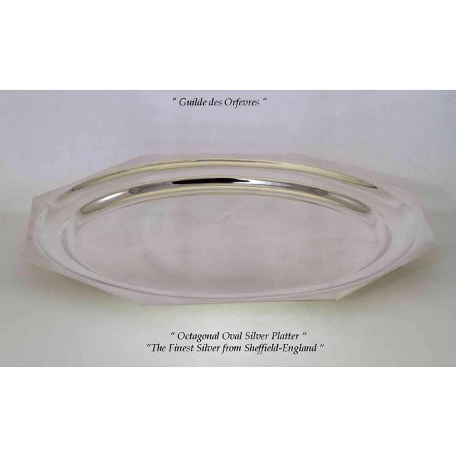 1970’s Vintage/New Set of 3 Octagonal Platters With Raw Edge- For Sale - Image 9 of 16