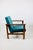 Blue Armchair Fox in Blue Turquoise, 1970s For Sale - Image 8 of 11