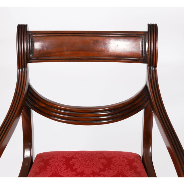Red Vintage Regency Revival Swag Back Dining Chairs, Set of 22 For Sale - Image 8 of 17