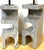 1980s Italian Sculptural Gray Marble Architectural Table Lamps - a Pair For Sale In West Palm - Image 6 of 16