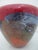 1990s Michael Nourot Red Satin Series Gold Leaf Art Glass Vase Rb 39 91 Mn For Sale - Image 5 of 15