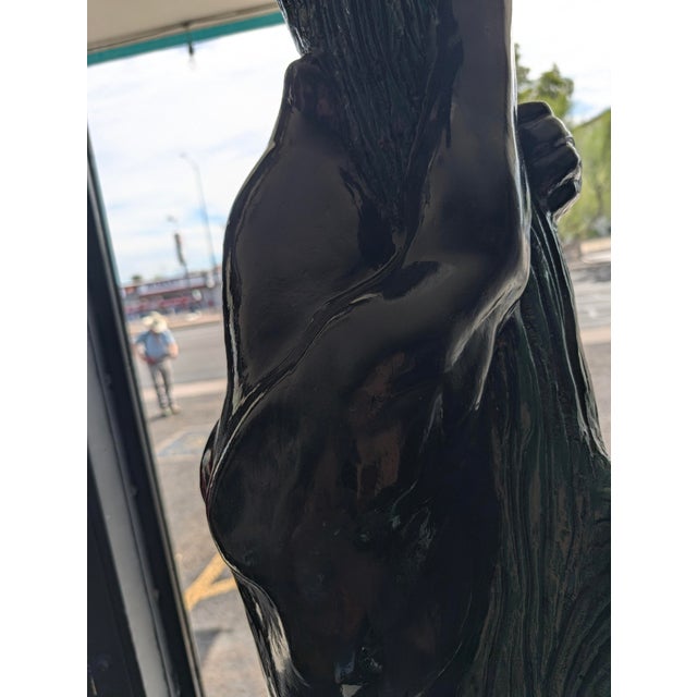 Vintage Black Panther Floor Lamp, 1980s-90s For Sale In Phoenix - Image 6 of 10