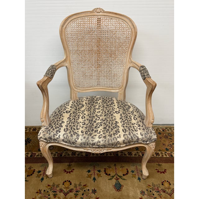 French Louis XV French Country Bergere Chair For Sale - Image 3 of 11