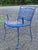 Vintage Wrought Iron Patio Set Painted Ford Blue, 3 Pieces For Sale - Image 13 of 18