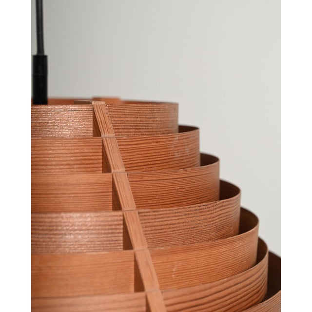 1960s Swedish Pine Pendant Lamp in the style of Hans Agne Jakobsson, 1960s For Sale - Image 5 of 10