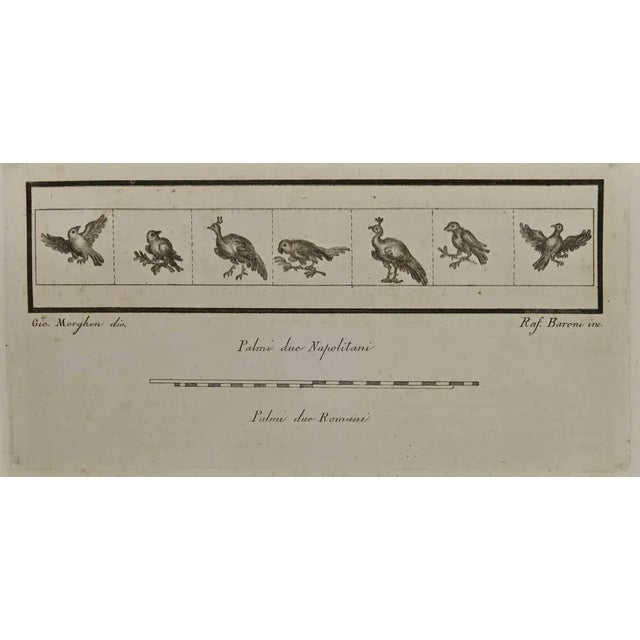 Ancient roman scene from the series "antiquities of herculaneum", is an etching on paper realized by raffaele barone in...