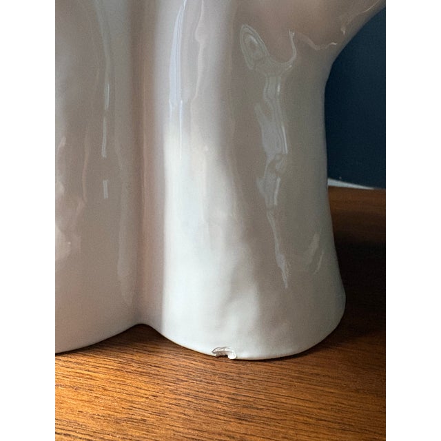 Monumental Vintage Italian White Ceramic Hands Bowl Sculpture, Made in Italy For Sale - Image 11 of 11