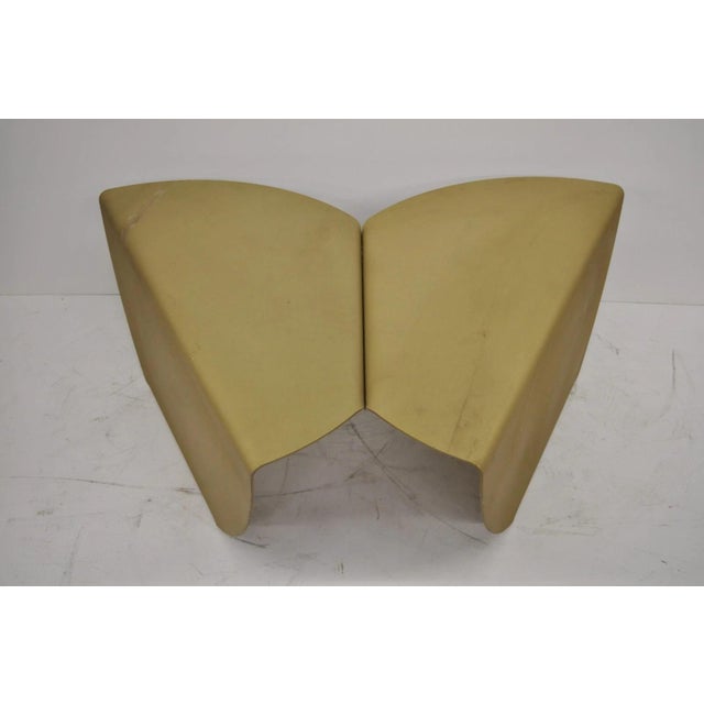 Vintage Biomorphic Torch Cut Steel Metal "Fortune Cookie" 2 Part Coffee Table For Sale - Image 9 of 18