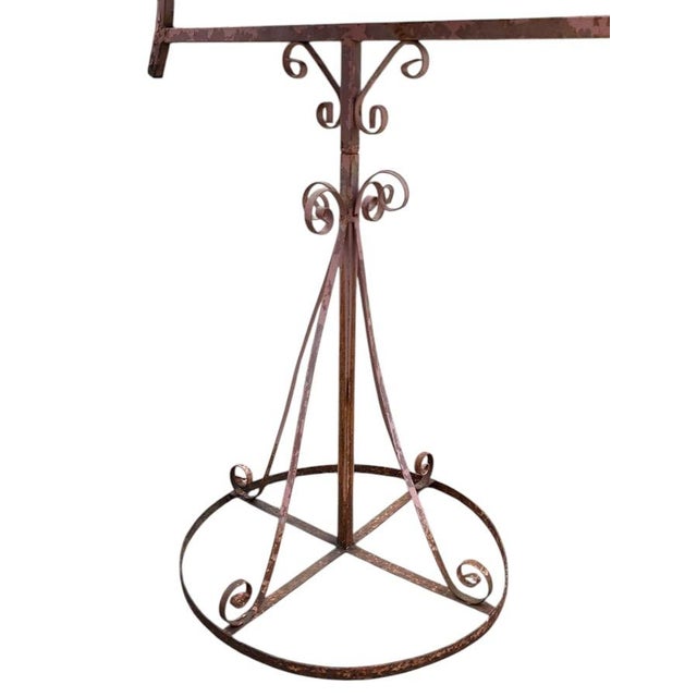 Traditional Vintage Iron Birdcage on Stand For Sale - Image 3 of 6