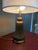 Art Deco Art Deco Fluted Brass Table Lamp With Linen Shade For Sale - Image 3 of 8