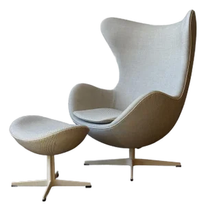 Egg Chair + Ottoman by Arne Jacobsen for Fritz Hansen